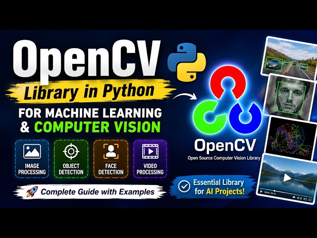 OpenCV Python Library for Machine Learning | Complete Beginner Tutorial with Examples