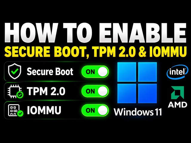 How To Enable Secure Boot, TPM 2.0 & IOMMU (FIX Anti-Cheat Errors in Any Game)🎮🔥