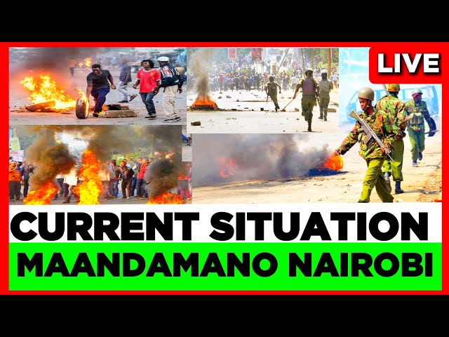 MAANDAMANO LIVE!! Current Situation in Nairobi as Section of Thika Road is Blocked ahead of Protests