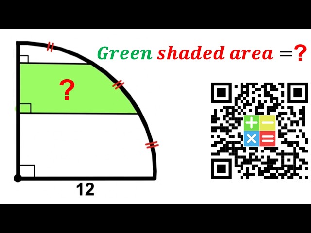 Can you find area of the Green shaded region? | (Justify your answer) | #math  #maths | #geometry