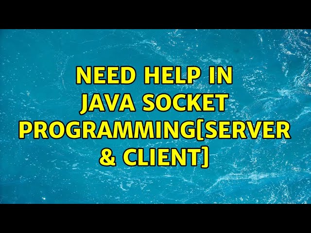 Need help in Java Socket Programming[server & client]