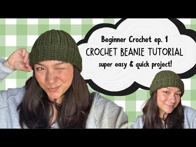 Beginner Crochet Tutorial Episode 1: Crochet Ribbed Beanie Tutorial || Super easy and fast!