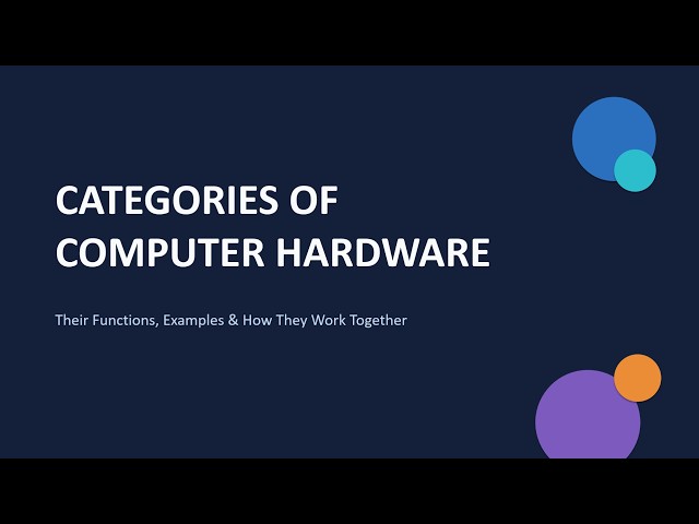 Categories of computer hardware