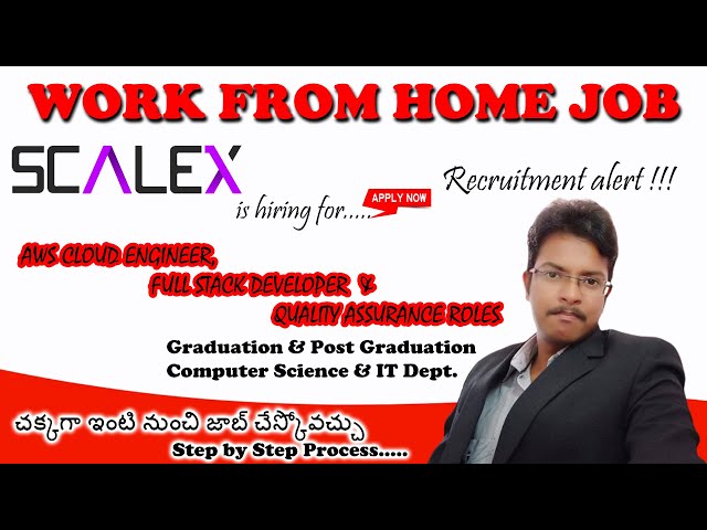 Work from home Job | Scalex  | AWS | Fullstack Developer | Quality Assurance #aws #fullstack #wfh