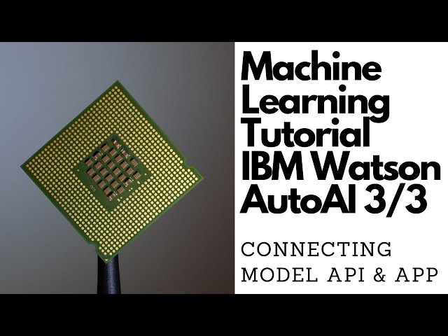 Machine learning tutorial IBM Watson AutoAI Part 3/3: Connecting model API to a web-app