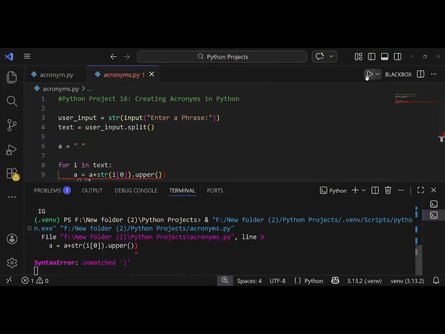 Python Acronym Generator - Short & Fun Python Project