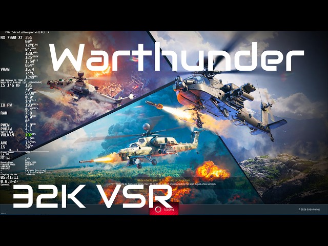 Warthunder 32K VSR Movie Quality On Linux (Free-To-Play)