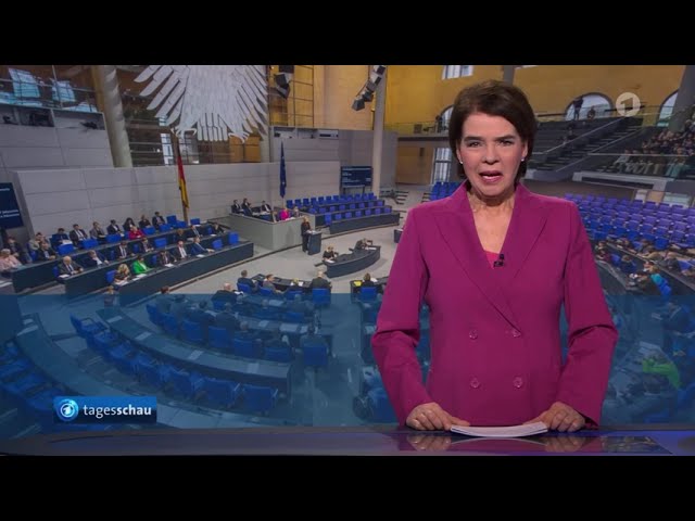 Klassisches Intro in 20-Uhr-tagesschau mit Susanne Daubner