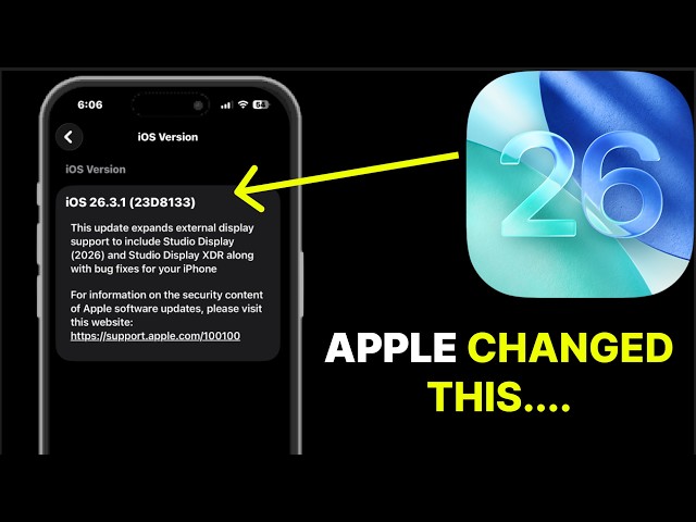 Apple Just Released iOS 26.3.1… Here’s What Changed