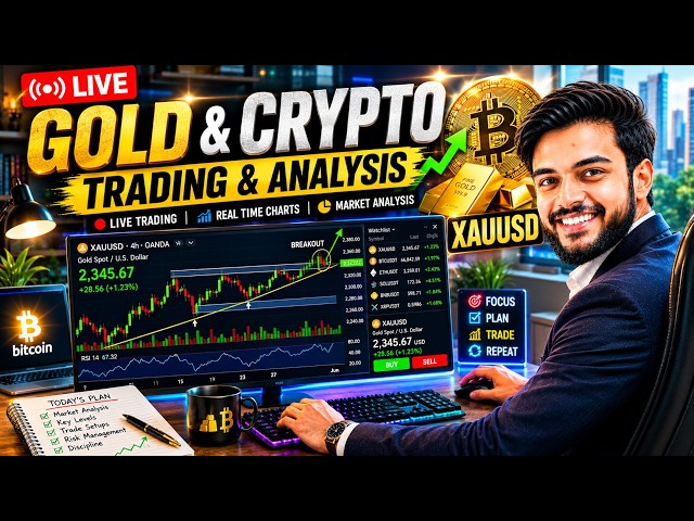 🔴LIVE GOLD TRADING /XAUUSD LIVE /BTCUSDLIVE #crypto #goldtrading #livetrading @Ashutosh_kumar_live