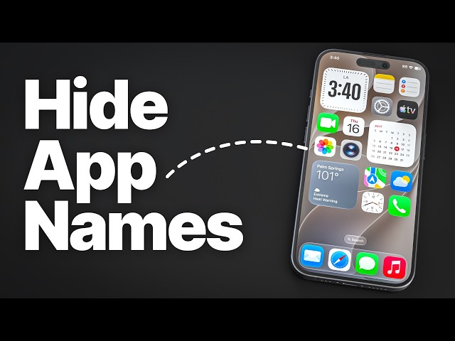 How to Hide App Names on iPhone Home Screen (Clean, Minimalistic Look)