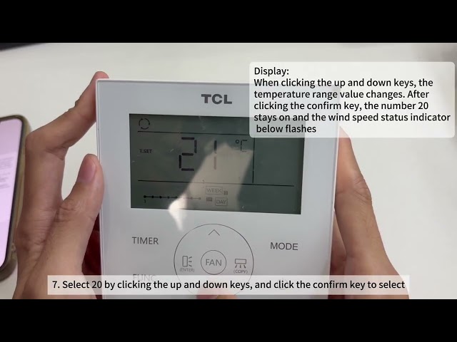 TCL Ducted Weekly timer function set up