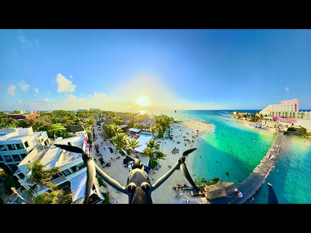 🕵🏻‍♂️🔬🇲🇽DJI OSMO 360 VR MONOSCOPIC PRO RES 4444 A VIEW OF THE🏝️ISLA MUJERES, 360 - PART-3 ENJOY(:🕊️🤗