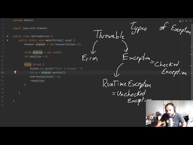 Types of Exception & checked and unchecked exceptions 60