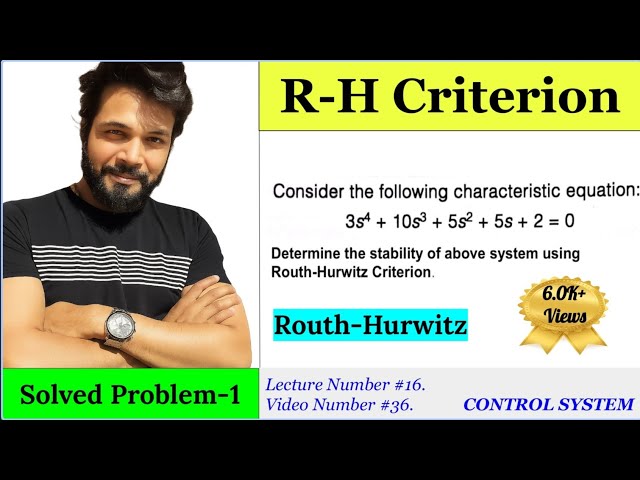 RH Criterion | Solved Problem-1 | Control System