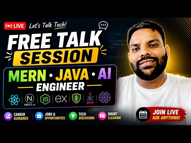 🔥 Free Talk Session 2026 | Jobs, AI Trends & MERN Stack Projects 🚀
