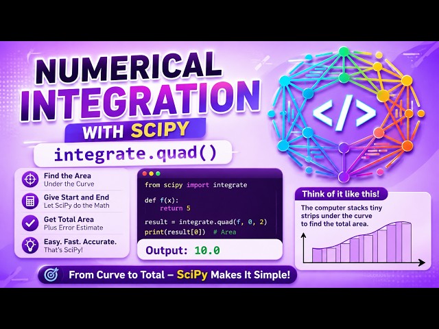 Numerical Integration with SciPy - integrate.quad() Explained Simply - Python for Beginners