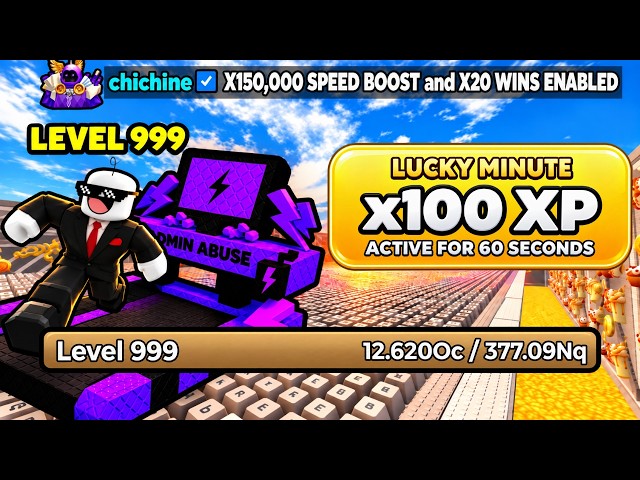 CRAZIEST Admin Abuse gave me the MOST LEVELS EVER! +1 Speed Keyboard Escape
