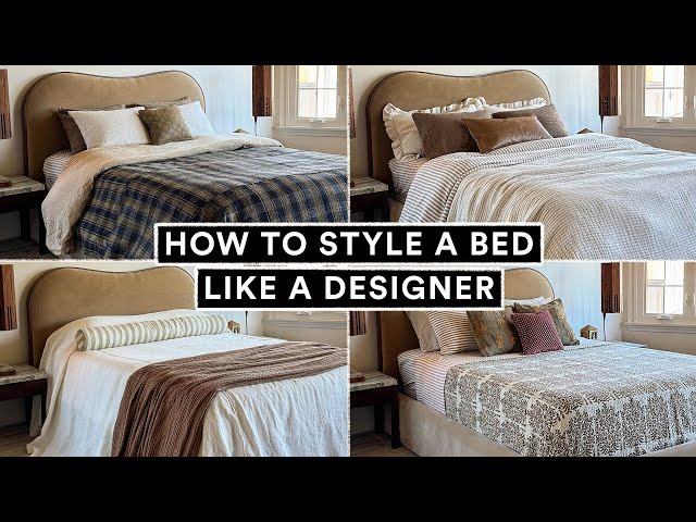HOW TO STYLE A BED LIKE A DESIGNER! 🛏️ Budget Friendly + Easy to Recreate! (4 DIY Bed Ideas)