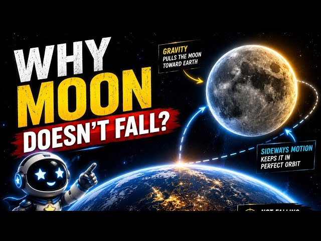 🌕 WHY DOESN’T THE MOON FALL?It’s Falling… But Never Hitting! 🤯🚀