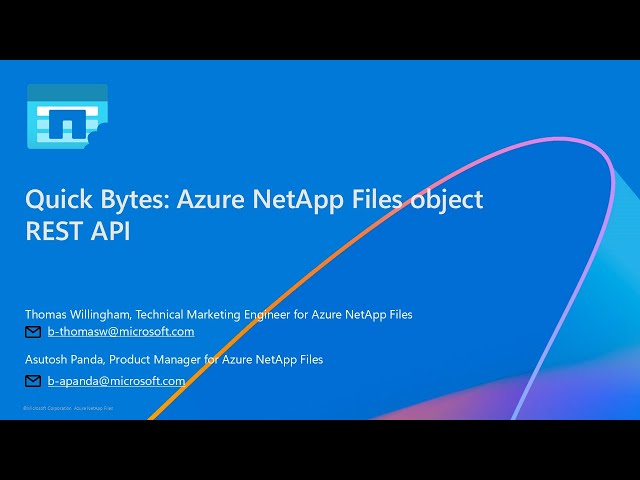 Quick Bytes: Azure NetApp Files object REST API