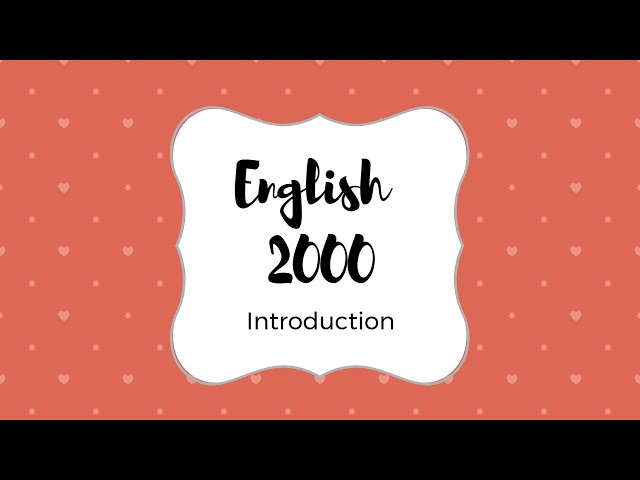 English 2000   Speed Databasing