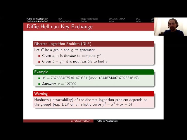 Applied Cryptology 12.2: Diffie-Hellman Key Exchange