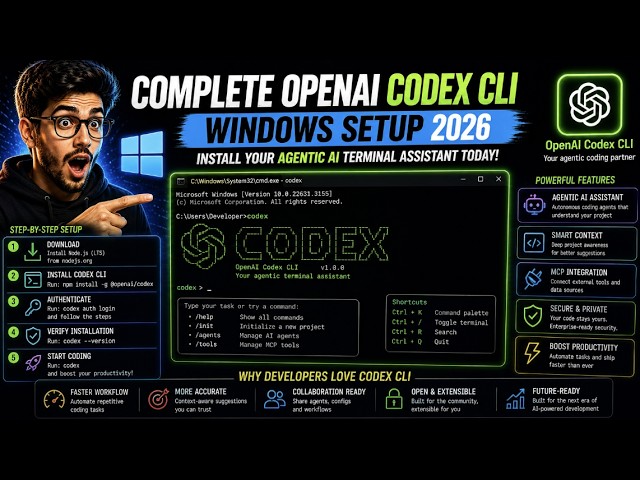 Complete OpenAI Codex CLI Windows Setup 2026: Install Your Agentic AI Terminal Assistant Today!