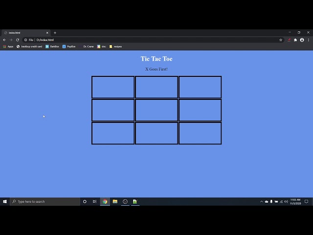 Create A Website Tic Tac Toe game using HTML, CSS, and JavaScript! - Part 3