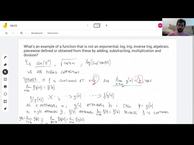 9/23 Composing continuous functions