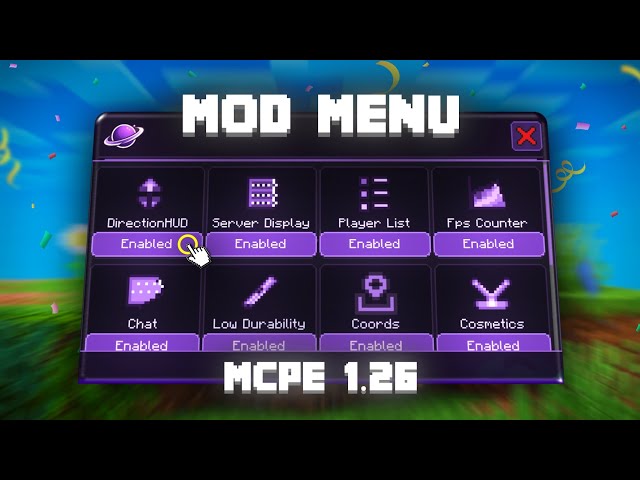 Cosmo Client V2 for MCPE 1.26+ (MOD MENU)
