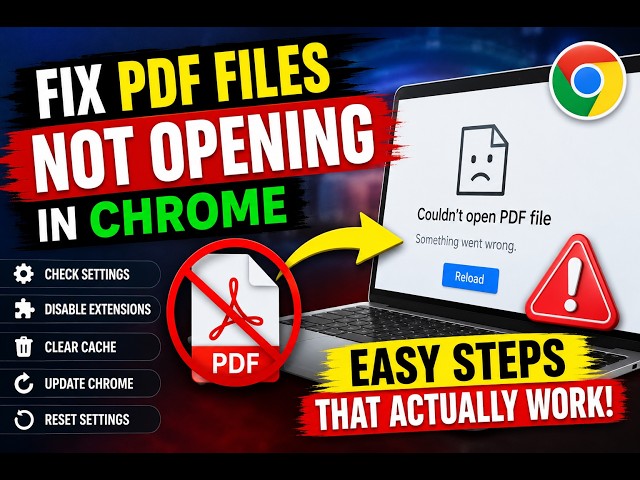 How to Fix 📑PDF Files Not Opening in Chrome Browser🌐: 5 Easy Steps ⚡That Actually Work