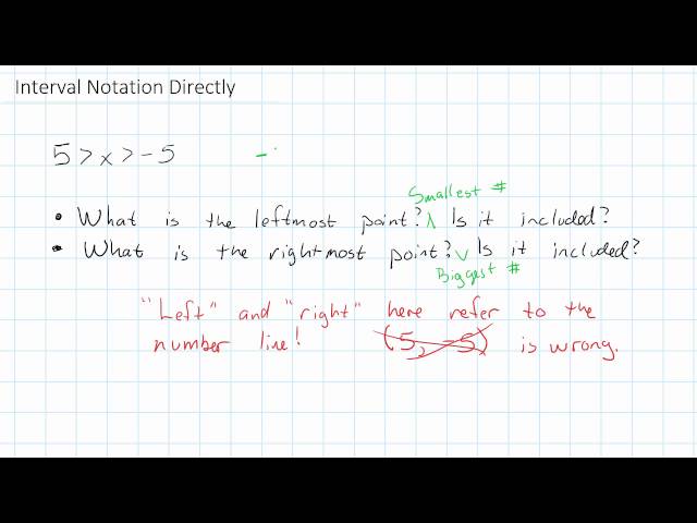 3.9.5 - Interval Notation Directly