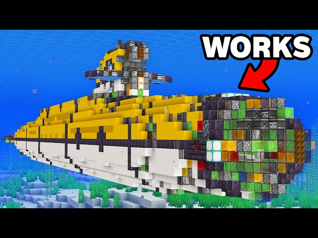 I Built a Working Submarine In Minecraft