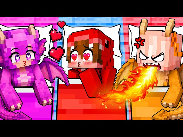 Trapped in a DRAGON GIRL SLEEPOVER in Minecraft!