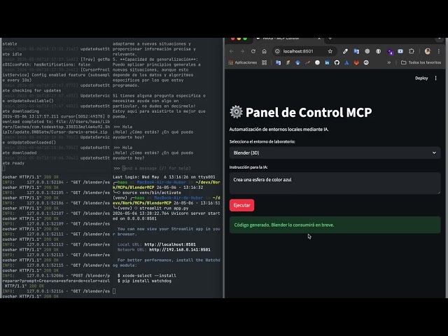 Blender 3D y un MCP orquestado con FastAPI