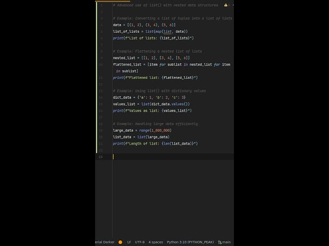 How to efficiently use list() with nested data structures? unlock the power of python’s list()