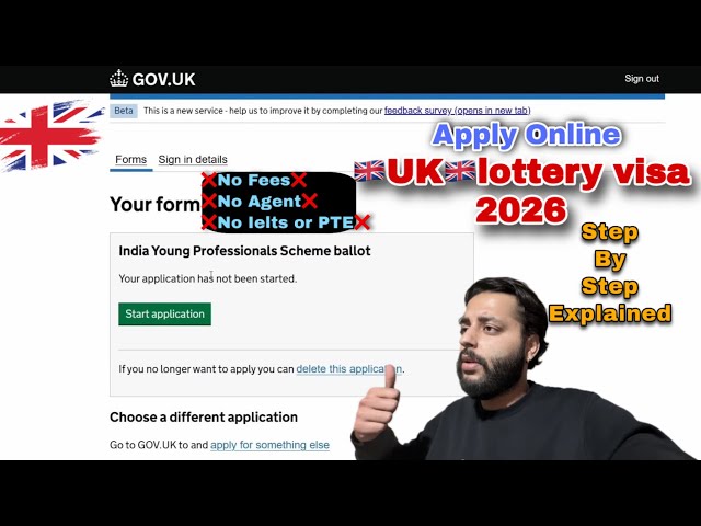UK 🇬🇧 Lottery Visa 2026 Apply Online | India Young Professionals Scheme 2026
