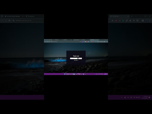 ToDo LIST  HTML CSS JS #css #programming #frontendwebdeveloper #webdesign #javascript