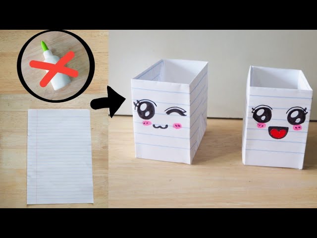 DIY Paper Box /Easy Origami Box Tutorial / School Crafts | สอนพับกล่องกระดาษง่ายๆ