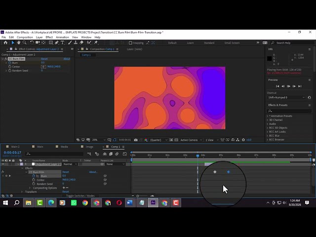 Burn Transition Effect in After Effects Tutorial. Transition Tutorial part 1
