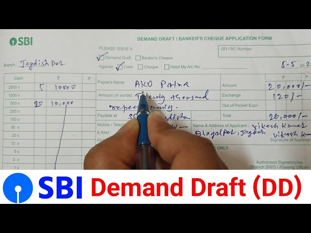SBI Bank ka Demand Draft Form Kaise Bhare | Demand Draft Form Kaise Bhare | DD Form Kaise Bhare