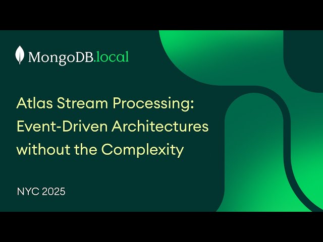 Atlas Stream Processing: Event-Driven Architectures without the Complexity