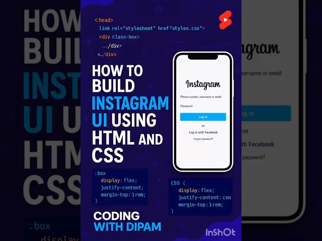 "Build Instagram UI with HTML & CSS | Frontend Project for Beginners (2025)"