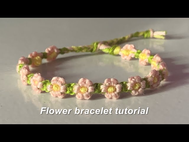 How to make a flower bracelet || yarnivora
