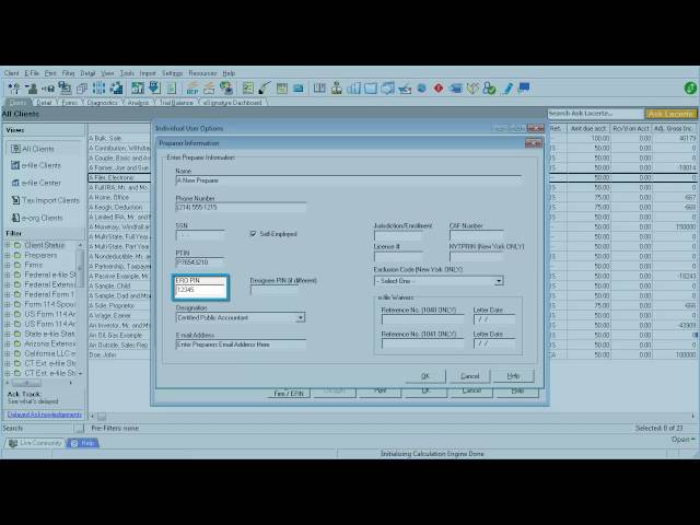 Lacerte e-File Options