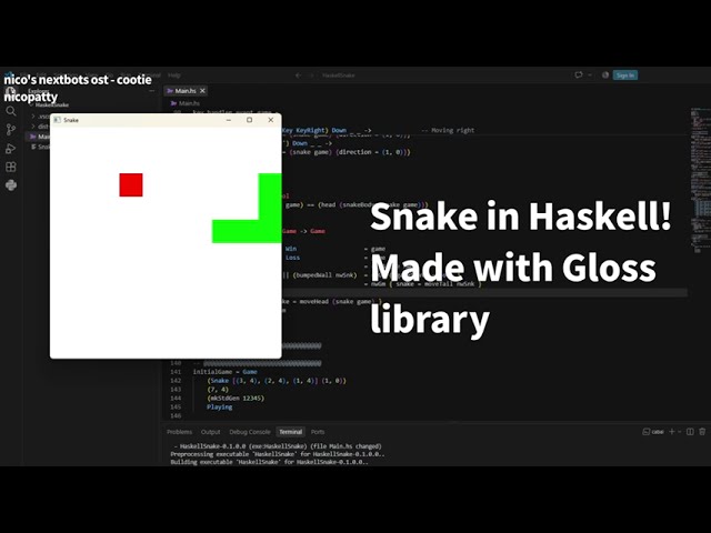 snake in haskell