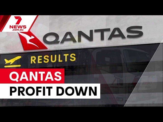 Qantas profit drops $300m amid Middle East war impact | 7NEWS