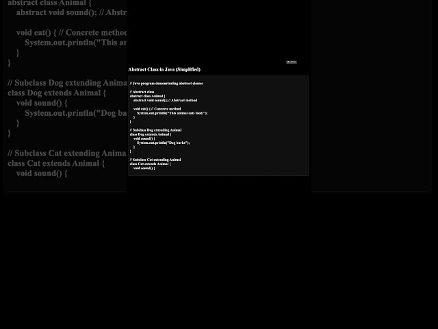 Abstract class in java