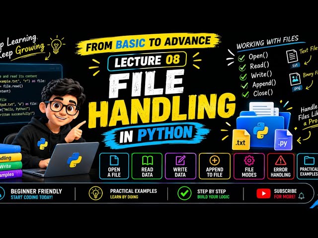 Python Full Course ♥️ | File Handling | Lecture 8